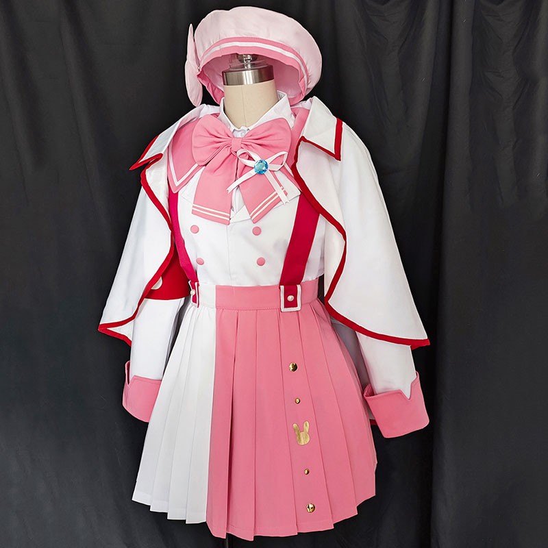 【おすすめ】にじさんじ　月ノ美兎　コスプレ　コスプレ衣装　コスチューム　ホワイトとピンク