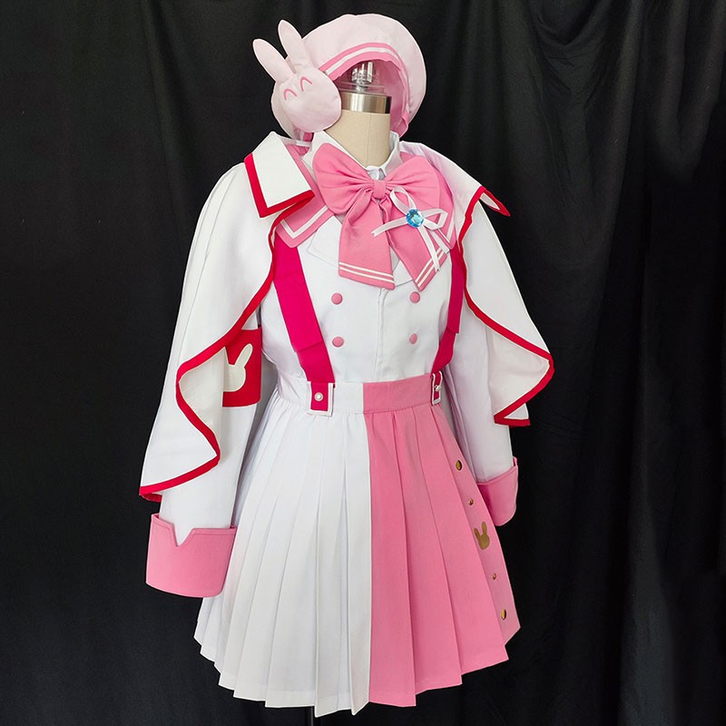 【おすすめ】にじさんじ　月ノ美兎　コスプレ　コスプレ衣装　コスチューム　ホワイトとピンク