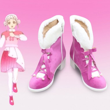 ラブライブ！　嵐千砂都　コスプレ靴　うす紫色　かわいい　萌え
