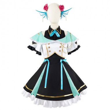 Vtuber NIJISANJI にじさんじ  竜宮フィナーナ コスプレ衣装 かわいい コスチューム スカート ロリータ