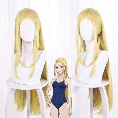 サマータイムレンダ　 Summer Time Rendering　小舟潮（こふね　うしお）　長髪　淡い金色　クリーミー　コスプレ　ウイッグ　　　
