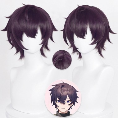 VTuber　Shoto　コスプレ　ウイッグ　紫色　短髪　可愛い