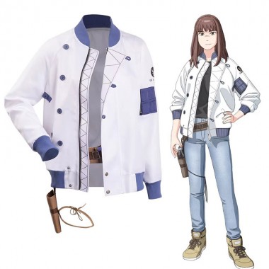 天国大魔境 キルコ(kiruko)  お姉様 コスプレ衣装 コート 腰帯び 銃ブーツ 白色 栗色