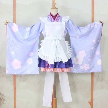 あまいろショコラー　百々瀬かぐや　コスプレ衣装　和風　メイド　オーダーメイド　着物　ゲーム　かわいい