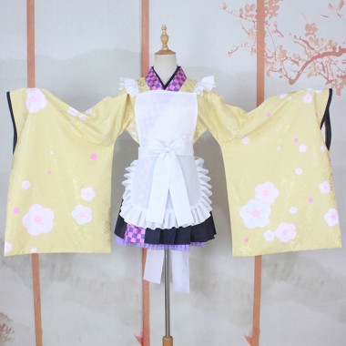 あまいろショコラー　百々瀬みつき　コスプレ衣装　和風　メイド　かわいい　着物　オーダーメイド