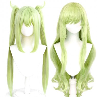 ブルーアーカイブ　橘ノゾミ　橘ヒカリ　コスプレ用　ウイッグ　ロングヘア　尻尾　道具　エルフ耳　小物　