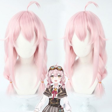 永雛タフィー　ウイッグ　コスプレ　小顔　三つ編み　Vtuber　ピンク　かわいい