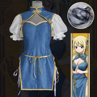フェアリーテイル　ルーシィ　コスプレ衣装　中華風　かわいい　仮装　セクシー　チャイナドレス　コスチューム