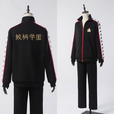 Free!　松岡凛　コスプレ衣装　鮫柄学園　ジャージ　コスチューム　仮装　ブラック　