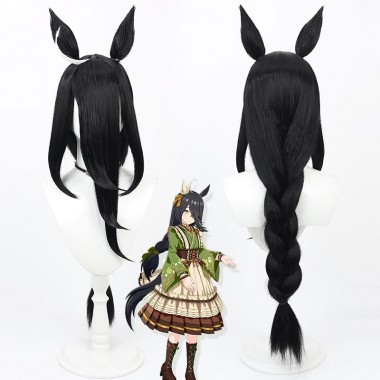 ウマ娘 プリティーダービー マンハッタンカフェ コスプレかつら 撮影 かわいい 黒い耳