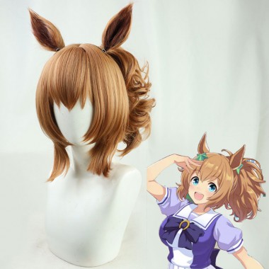 ウマ娘 プリティーダービー Pretty Derby タイキシャトル コスプレかつら かわいい ブラウン 撮影