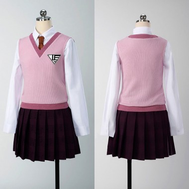 ニュー ダンガンロンパV3 みんなのコロシアイ新学期 赤松楓 あかまつ かえで コスプレ衣装 スカート コスチューム かわいい 撮影