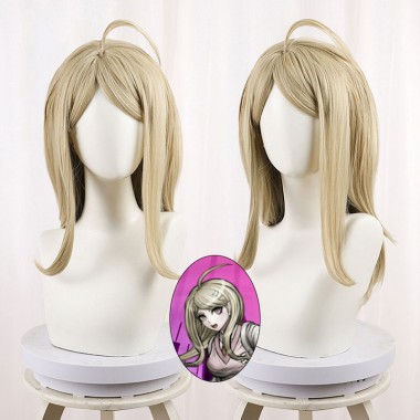 ニュー ダンガンロンパV3 みんなのコロシアイ新学期 赤松楓 あかまつ かえで コスプレかつら 撮影 かわいい 暗い黄色