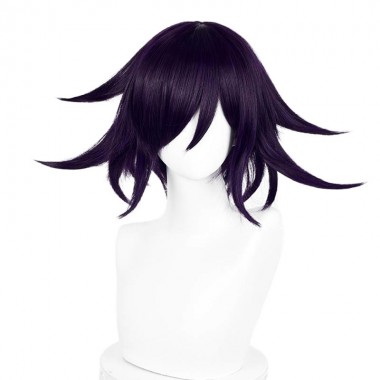 ニュー ダンガンロンパV3 みんなのコロシアイ新学期 王馬小吉 おうま こきち コスプレかつら 撮影 かわいい パープル