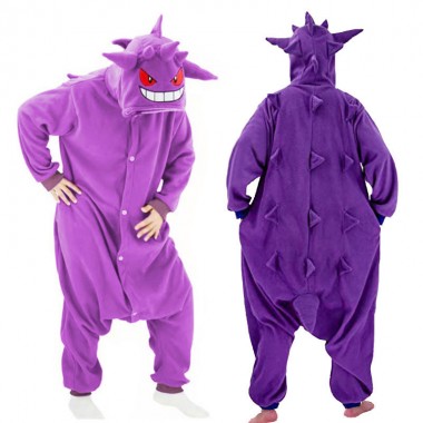 ポケットモンスターシリーズ  ゲンガー Gangar コスプレ衣装  着ぐるみ パジャマ(部屋着)