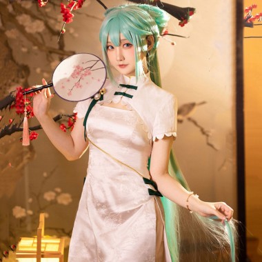 VOCALOID miku　初音ミク　チャイナ服　ピンク　ミニ丈ドレス　