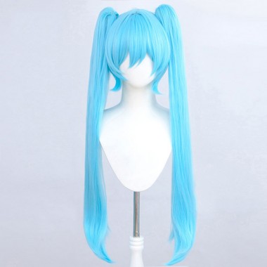 メズマライザー　初音ミク　ウイッグ　ツインテール　かつら　スーパーロング　コスプレ　小顔