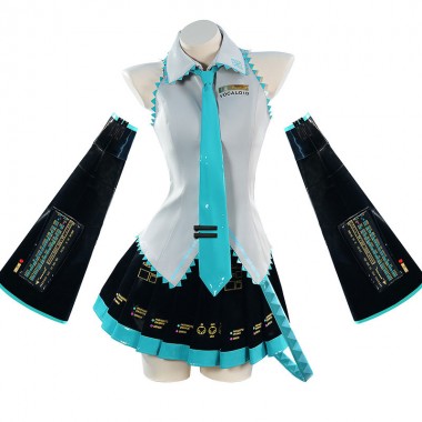 【おすすめ】ボーカロイド VOCALOID 初音ミク MIKU V2 公式服 リーズ風 コスプレ衣装 スカート 撮影 かわいい コスチューム