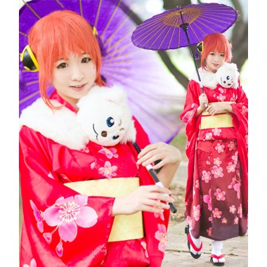 銀魂 春祭り 神楽 かぐら 和服 コスプレ衣装 銀魂 春祭り 神楽 かぐら 和服 コスプレ衣装