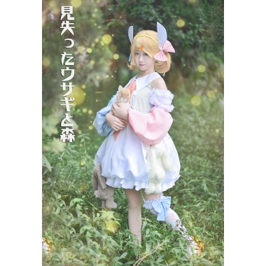 VOCALOID ボーカロイド　見失ったうさぎと森  鏡音リン Rin　ワンピース　コスプレ衣装