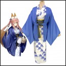 FGO　Fate/Grand Order 3周年記念 英霊旅装:玉藻の前　浴衣　コスプレ衣装　青色