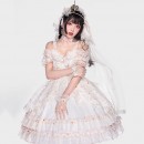 ワンピース　ロリィタ風　白色　ドレス　日常用　コスチューム