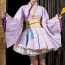 ラブライブ!　東條希　コスプレ衣装　ミューズ　輝夜の城で踊りたい　変装　むらさき色　和風