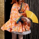ラブライブ!　高坂穂乃果　コスプレ衣装　μ's　和風　着物　ミニスカート　輝夜の城で踊りたい　仮装