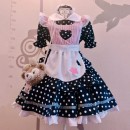 メイド服　ハート　姫　黒　セット　可愛い　お姫様
