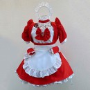 ハロウィンメイド服 オーダーメイド フォトジェニック 変装 赤白 可愛い コスチューム