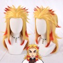 鬼滅の刃　煉獄杏寿郎　赤黄　グラデーション　コスプレウィッグ　炎柱