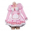 ネコぱら　ショコラ　バニラ　メイド服  ピンク