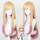 その着せ替え人形はこいをする　喜多川海夢　コスプレ　合成ウイッグ　グラデーション　長髪　金色　ピンク