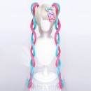 needy girl overdose　超绝最かわてんしちゃん　コスプレウィッグ　ブルー＋ピンク　ツインテール　合成ウィッグ　