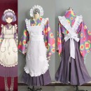 誰ソ彼ホテル　塚原音子（つかはら　ねこ）　コスチューム　和風メイド　和服　エプロン　捺染　