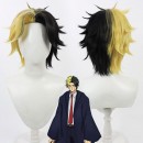 マッシュル-MASHLE-　レイン・エイムズ　ウイッグ　コスプレ　センター分け　ダブルカラー　二色髪