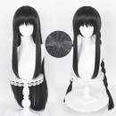 魔法少女まどか☆マギカ　暁美ほむら　コスプレウイッグ　スーパーロング　黒髪　三つ編み　ツインテール