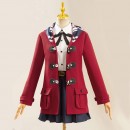ガールズバンドクライ　井芹仁菜　コスプレ衣装　制服　コート　赤色　かわいい　コスチューム
