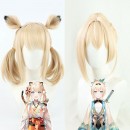 ホロライブ　風真いろは　ウイッグ　コスプレ　金髪　ロングヘア　ツインテール　ポニーテール