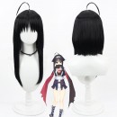 千恋＊万花　常陸茉子　ウイッグ　コスプレ　黒髪　あほ毛　ロングヘア　ゲーム