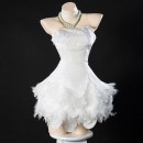 パンティ&ストッキングwithガーターベルト　パンティ　コスプレ衣装　ドレス　ホワイト　コスチューム　カワイイ風　