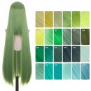 万能かつら ストレートのロングヘア 耐熱 高品質 コスプレかつら かわいい 灰暗緑色 撮影