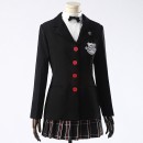 ペルソナ5　芳澤かすみ　コスプレ衣装　私立秀尽学園　ザ?ロイヤル　制服　ブラック　仮装　