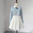 カードキャプターさくら コスプレ衣装 デートドレス スカート 青白い かわいい