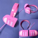 重音テト　コスプレ用　ヘッドホン　道具　カワイイ風　ピンク色　小物