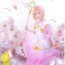 カードキャプターさくら　クリアカード編　木之本桜　水晶　ピンク　コスプレ衣装